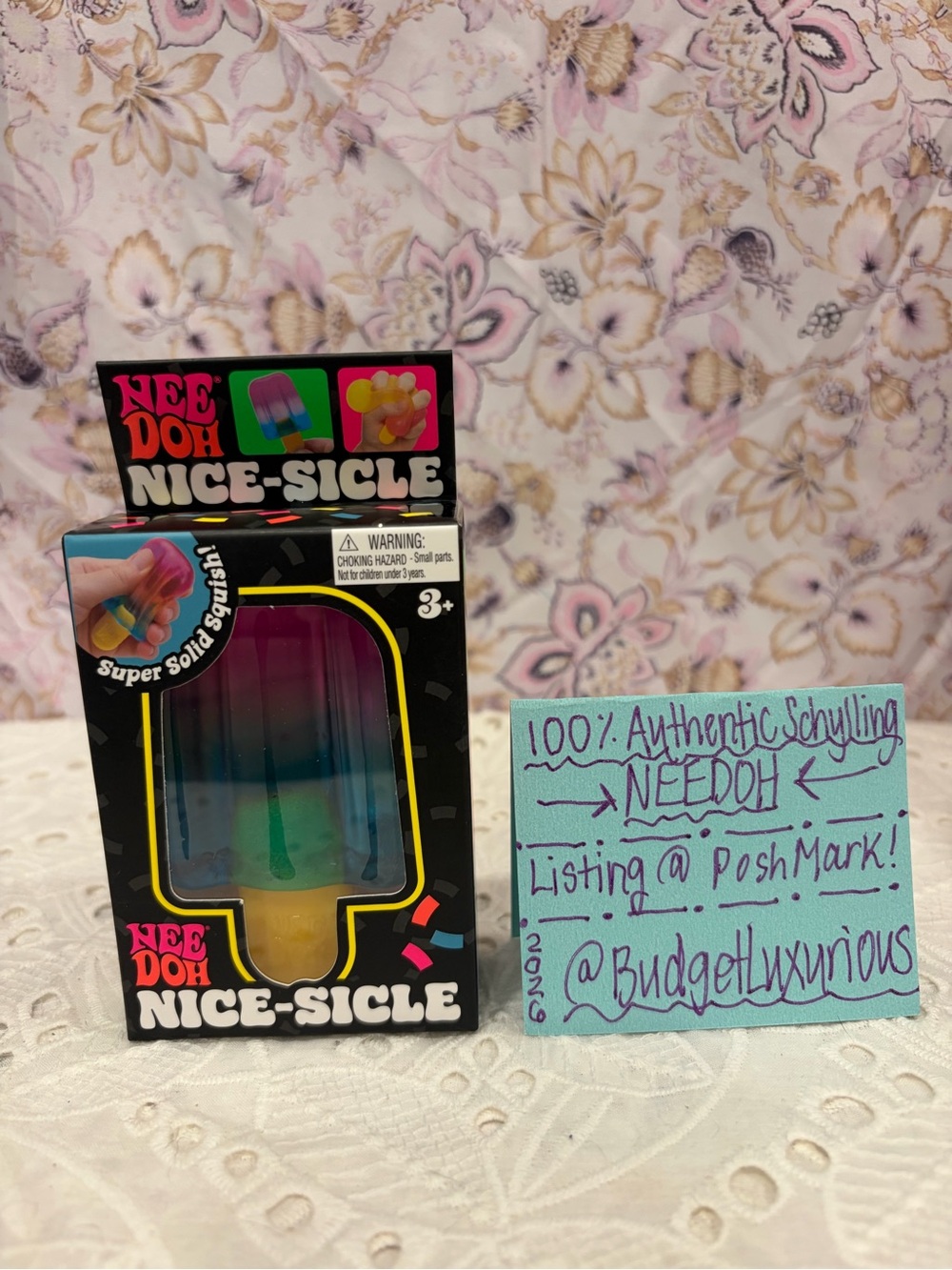 Schylling NeeDoh Nice-Sicle Squishy - HARD TO FIND RAINBOW- Stress Toy - NIP